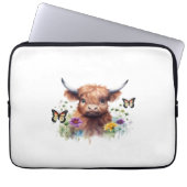 Klassischer T - Shirt für Langhaarige Babykühe Laptopschutzhülle (Vorderseite)