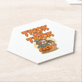 Klassischer T - Shirt für Trick oder Treat Untersetzer (angewinkelt)