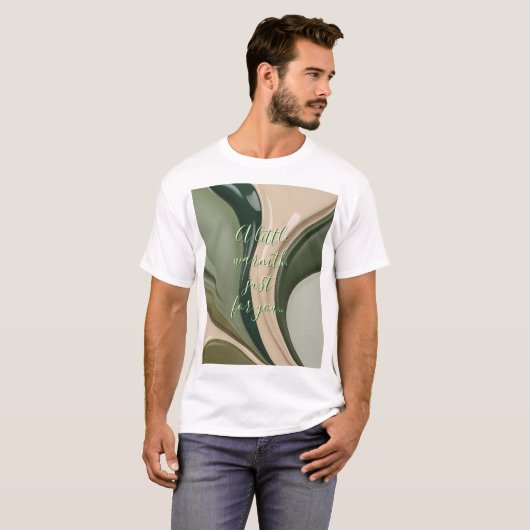 Klassischer T - Shirt in abstrakter Grafik (Vorne ganz)