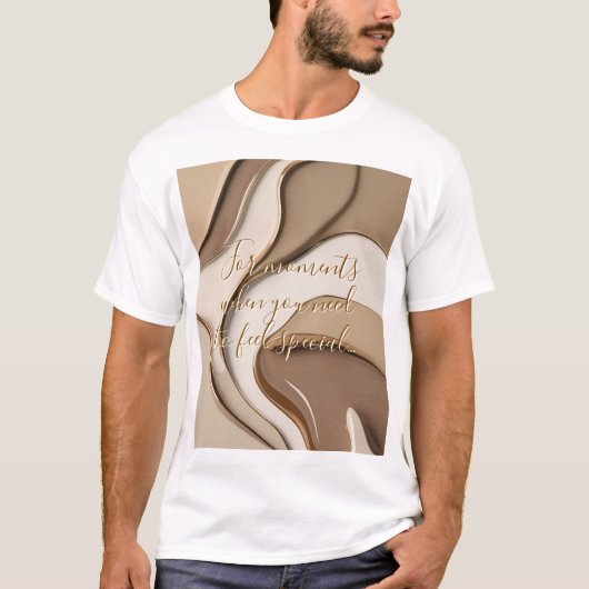Klassischer T - Shirt in abstrakter Grafik (Vorderseite)