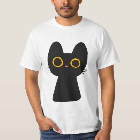 Klassischer T - Shirt, KatzenCartoon T-Shirt (Vorderseite)