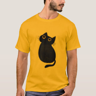 Klassischer T - Shirt, KatzenCartoon T-Shirt