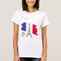 Klassischer T - Shirt mit effigem Turm Romance