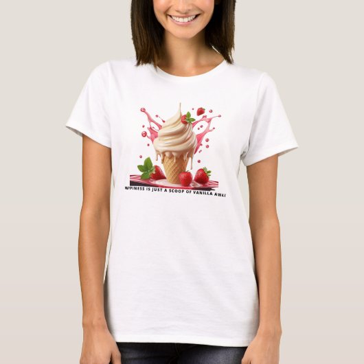Klassischer T - Shirt mit Eiscreme (Vorderseite)