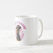 Klassischer T - Shirt mit kurzer und schlichter Da Kaffeetasse (VorderseiteRechts)