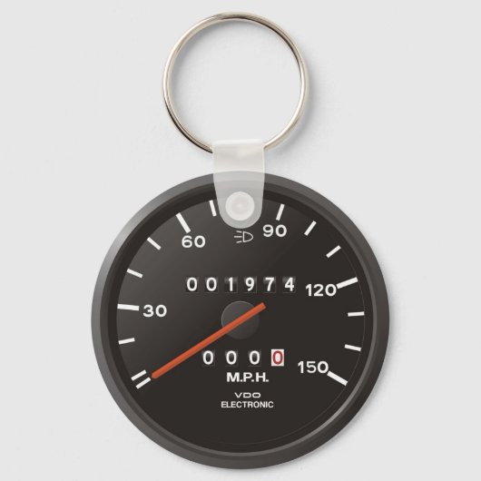 Klassischer Tachometer 911 (alter luftgekühlter Wa Schlüsselanhänger (Vorderseite)