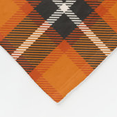 Klassischer Tartan Kariert Orange Black Fall Wohng Fleecedecke (Ecke)