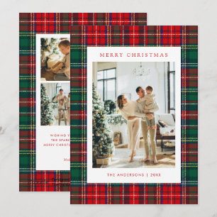 Klassischer Tartan-Karo 5 Foto Weihnachten