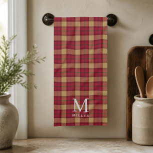 Klassischer Tartan-Karo-Weihnachten Geschirrtuch