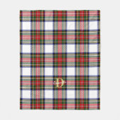 Klassischer Tartan Muster Monogram Name Weihnachte Fleecedecke (Vorderseite)