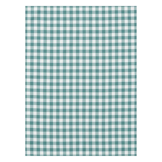 Klassischer Teal-Picknick-Gingham-Karo Tischdecke (Vorderseite)
