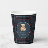 Klassischer Teddybär-Babyshower im Prepper-Stil Pappbecher (Vorderseite)