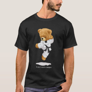 Klassischer Teddybär Karateanzug führt einen Sprun T-Shirt