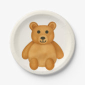 Klassischer Teddybär Pappteller (Vorderseite)