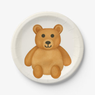Klassischer Teddybär Pappteller