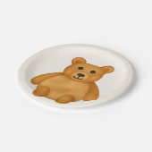 Klassischer Teddybär Pappteller (Schrägansicht)