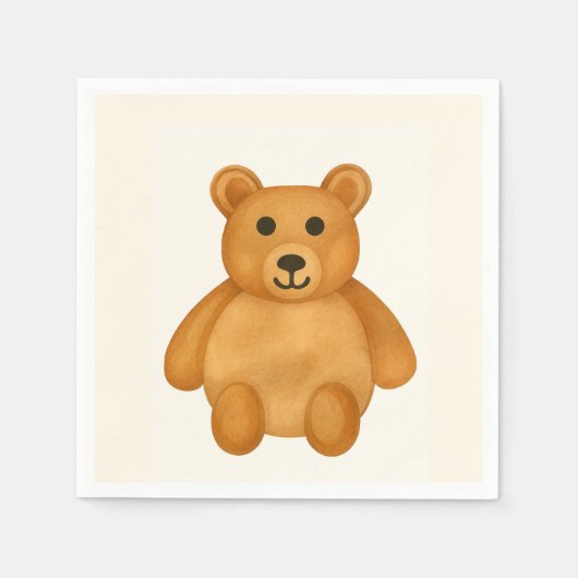 Klassischer Teddybär Serviette (Vorderseite)