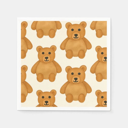 Klassischer Teddybär Serviette (Vorderseite)