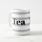 Klassischer Teebecher - Graue Ringe Kaffeetasse (Vorderseite Links)