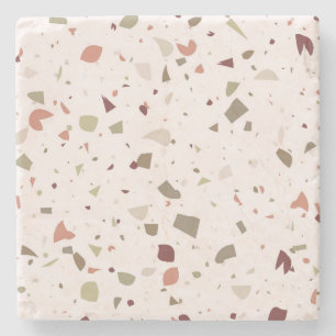 Klassischer Terrazzo-Marmorboden Steinuntersetzer