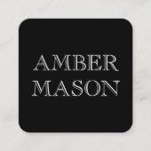 Klassischer Text Einfach Minimalistisch Quadratische Visitenkarte (Vorderseite)