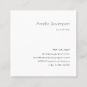 Klassischer Tisch mit Extravaganter Platzierung Quadratische Visitenkarte (Rückseite)