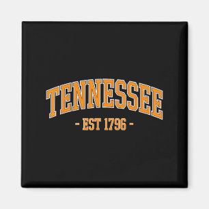 Klassischer TN Orange Druck Retro Varsity Vintage Magnet