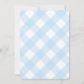 Klassischer Topiary Ball mit Bow Boy Baby Dusche Einladung (Rückseite)