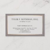 Klassischer traditioneller Rechtsanwalt Visitenkarte (Vorderseite)