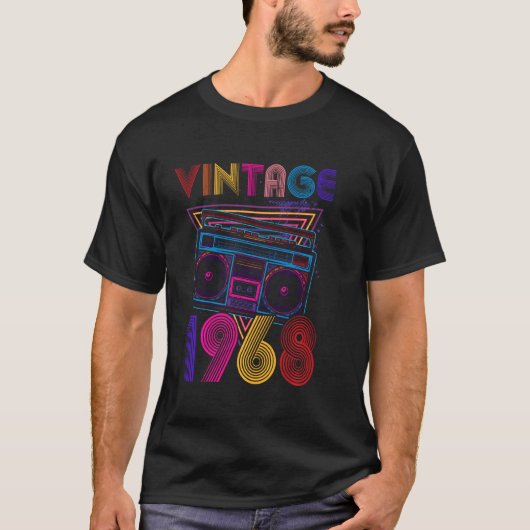 Klassischer tragbarer Kassette-Lautsprecher 1968 5 T-Shirt (Vorderseite)