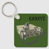 Klassischer tragbarer Transceiver AN/VRC-77 Schlüsselanhänger (Vorderseite)