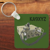 Klassischer tragbarer Transceiver AN/VRC-77 Schlüsselanhänger (Vorderseite)