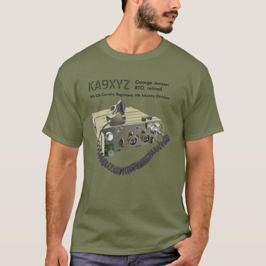 Klassischer tragbarer Transceiver AN/VRC-77 T-Shirt (Vorderseite)
