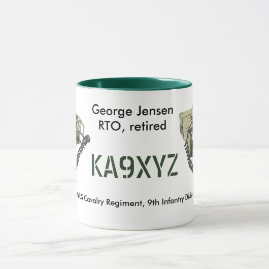 Klassischer tragbarer Transceiver AN/VRC-77 Tasse (Zentrum)