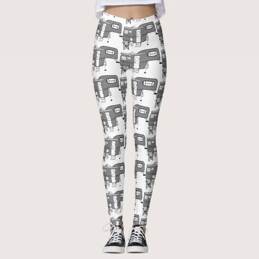 Klassischer Trailer Caravan Thunder_Cove Leggings (Vorderseite)