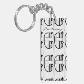 Klassischer Trailer Caravan Thunder_Cove Schlüsselanhänger (Vorderseite links)