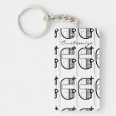 Klassischer Trailer Caravan Thunder_Cove Schlüsselanhänger (Vorderseite)