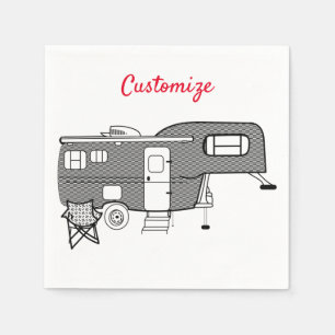 Klassischer Trailer Caravan Thunder_Cove Serviette