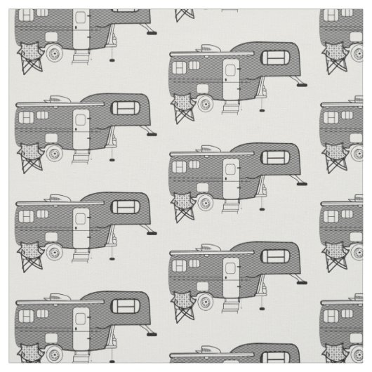 Klassischer Trailer Caravan Thunder_Cove Stoff (Muster)