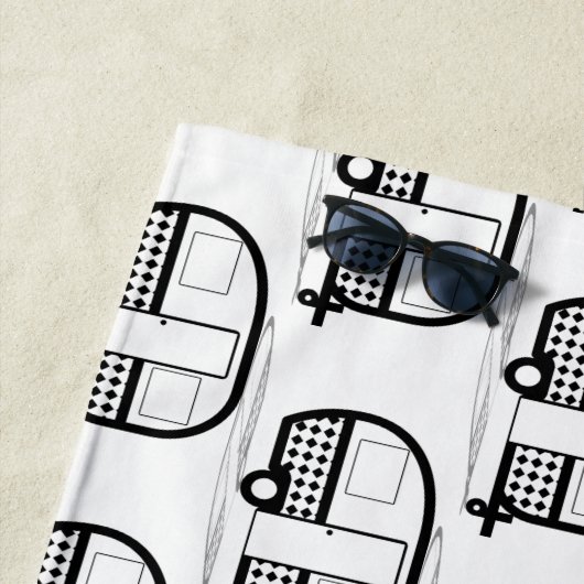 Klassischer Trailer Caravan Thunder_Cove Strandtuch (Beispiel)