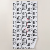 Klassischer Trailer Caravan Thunder_Cove Strandtuch (Vorderseite)