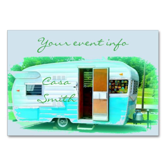 Klassischer Trailer Thunder_Cove Tischnummer (Vorderseite)