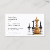 Klassischer Trainer für saubere Schachfiguren Visitenkarte (Vorderseite)