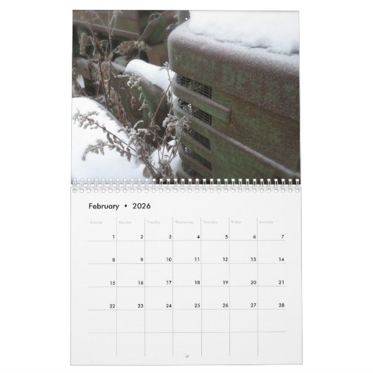 Klassischer Traktor-Kalender: Fertigen Sie das Kalender (Feb 2026)