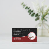 Klassischer trendiger Barkeeper für die Vermietung Visitenkarte (Stehend Vorderseite)