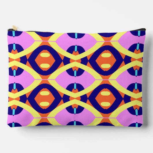 Klassischer, trendiger Schminkbeutel in Multicolor Zubehörtasche (Vorderseite)
