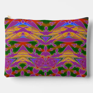 Klassischer, trendiger Schminkbeutel in Multicolor Zubehörtasche