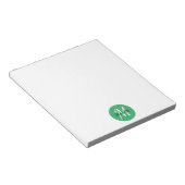 Klassischer Trendy Notepad mit einfacher Monogram- Notizblock (angewinkelt)