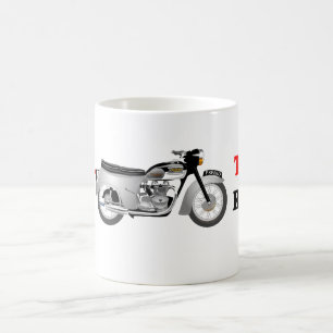 Klassischer Triumph T100A Motorradbecher Kaffeetasse
