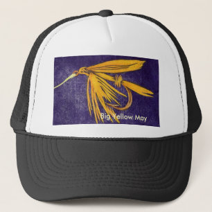 Klassischer Trout Fly Hat "Big Yellow May" Truckerkappe